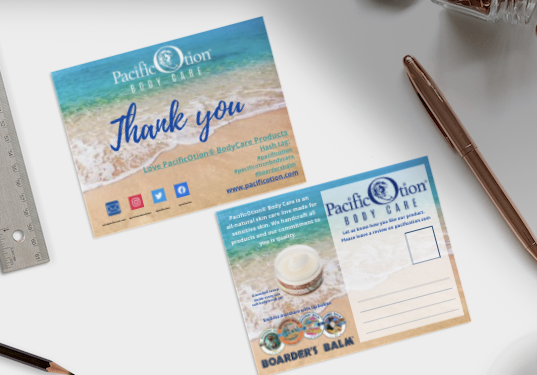 Post card for a client, PacificOtion